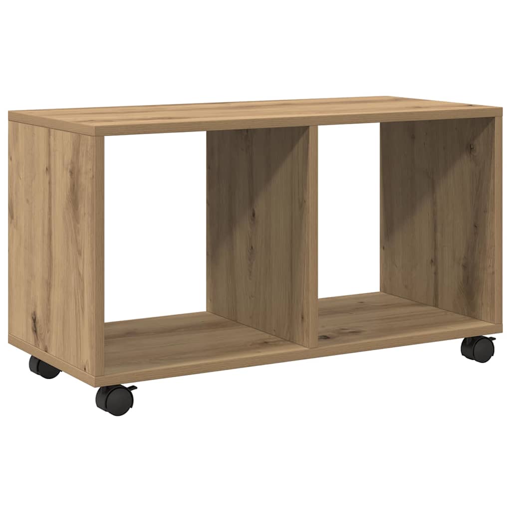 rullebord 72x33x42,5 cm konstrueret træ egetræsfarve