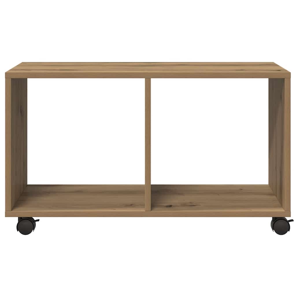 rullebord 72x33x42,5 cm konstrueret træ egetræsfarve