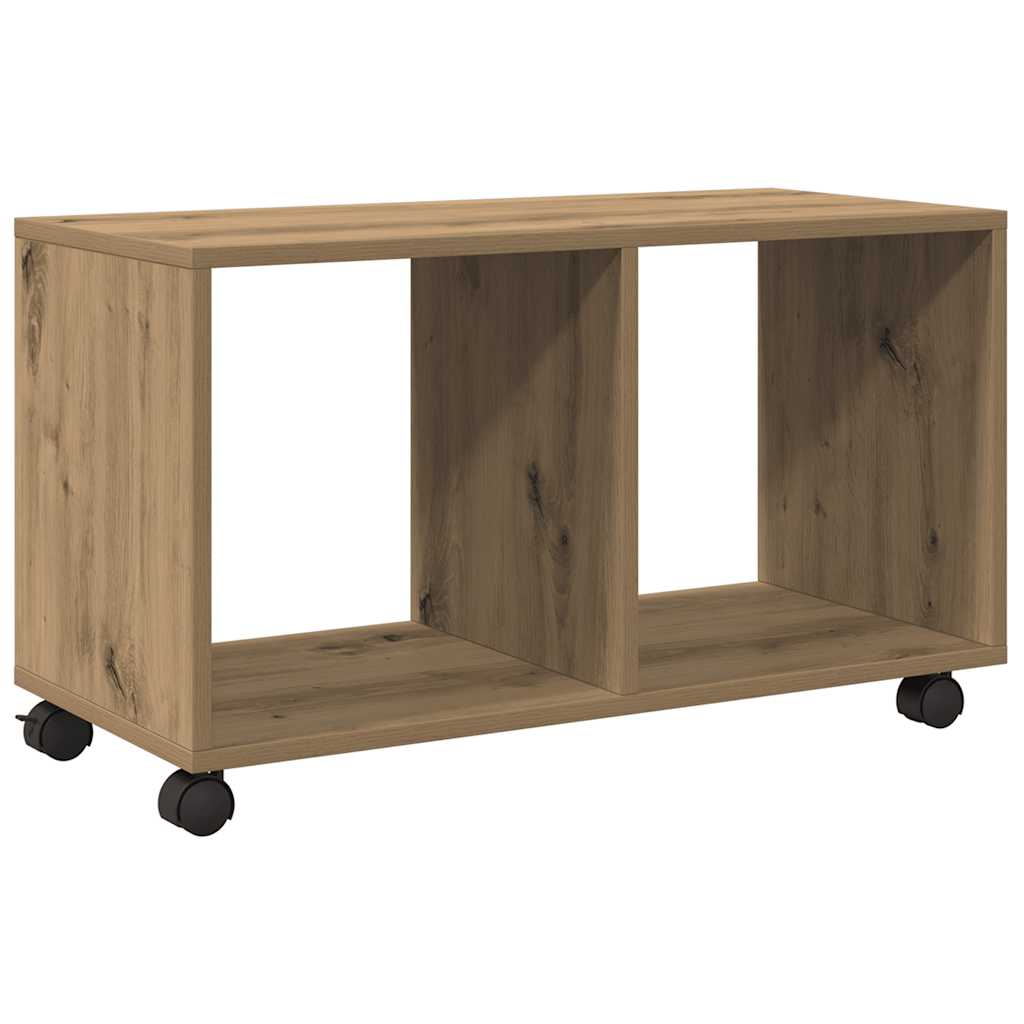 rullebord 72x33x42,5 cm konstrueret træ egetræsfarve