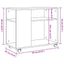 sidebord med hjul 70x35x60 cm konstrueret træ brunt egetræ