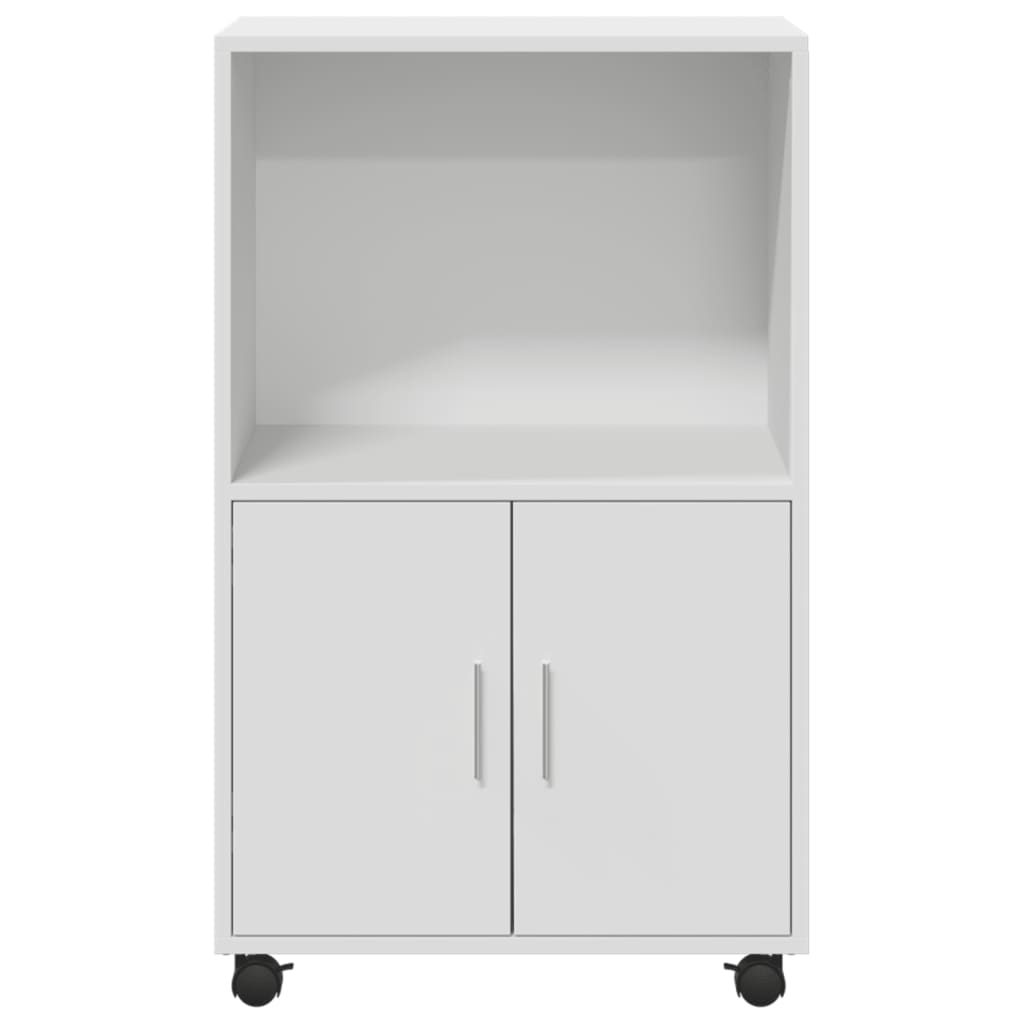 rullebord 55x40x91 cm konstrueret træ hvid