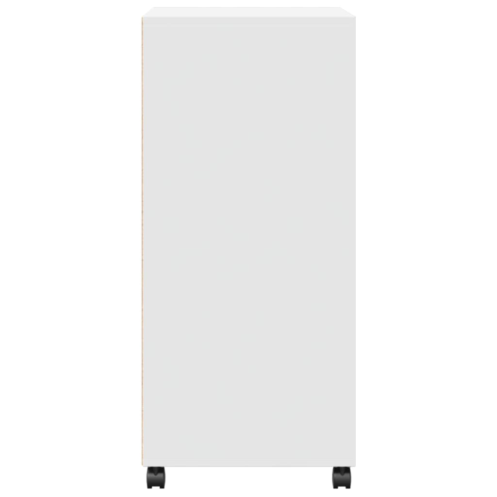rullebord 55x40x91 cm konstrueret træ hvid
