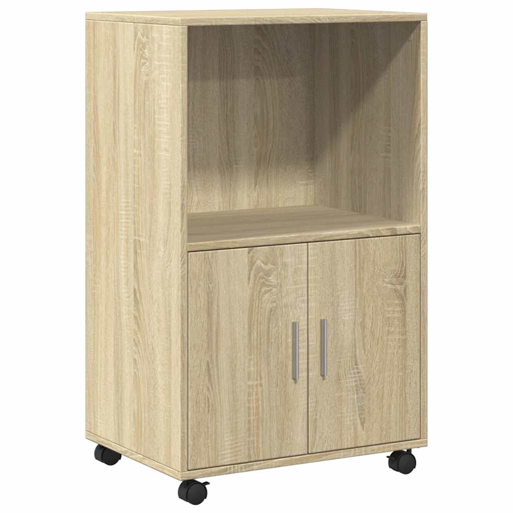 rullebord 55x40x91 cm konstrueret træ sonoma-eg