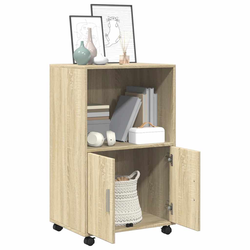 rullebord 55x40x91 cm konstrueret træ sonoma-eg