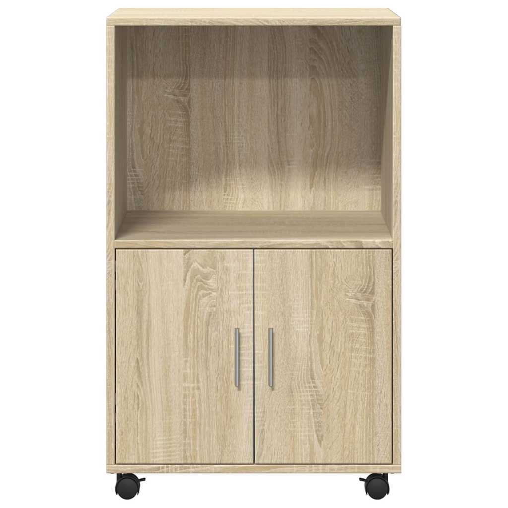 rullebord 55x40x91 cm konstrueret træ sonoma-eg