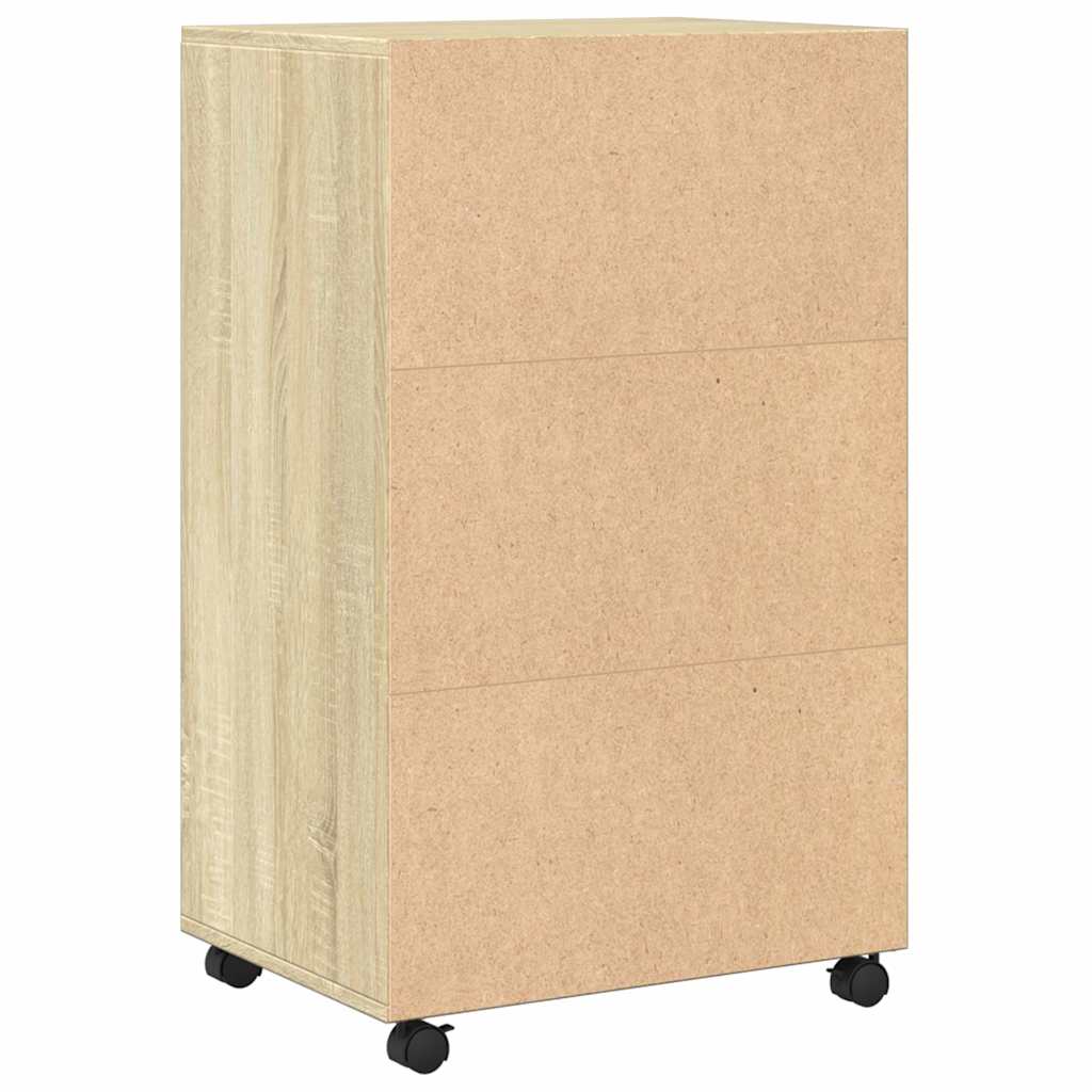 rullebord 55x40x91 cm konstrueret træ sonoma-eg