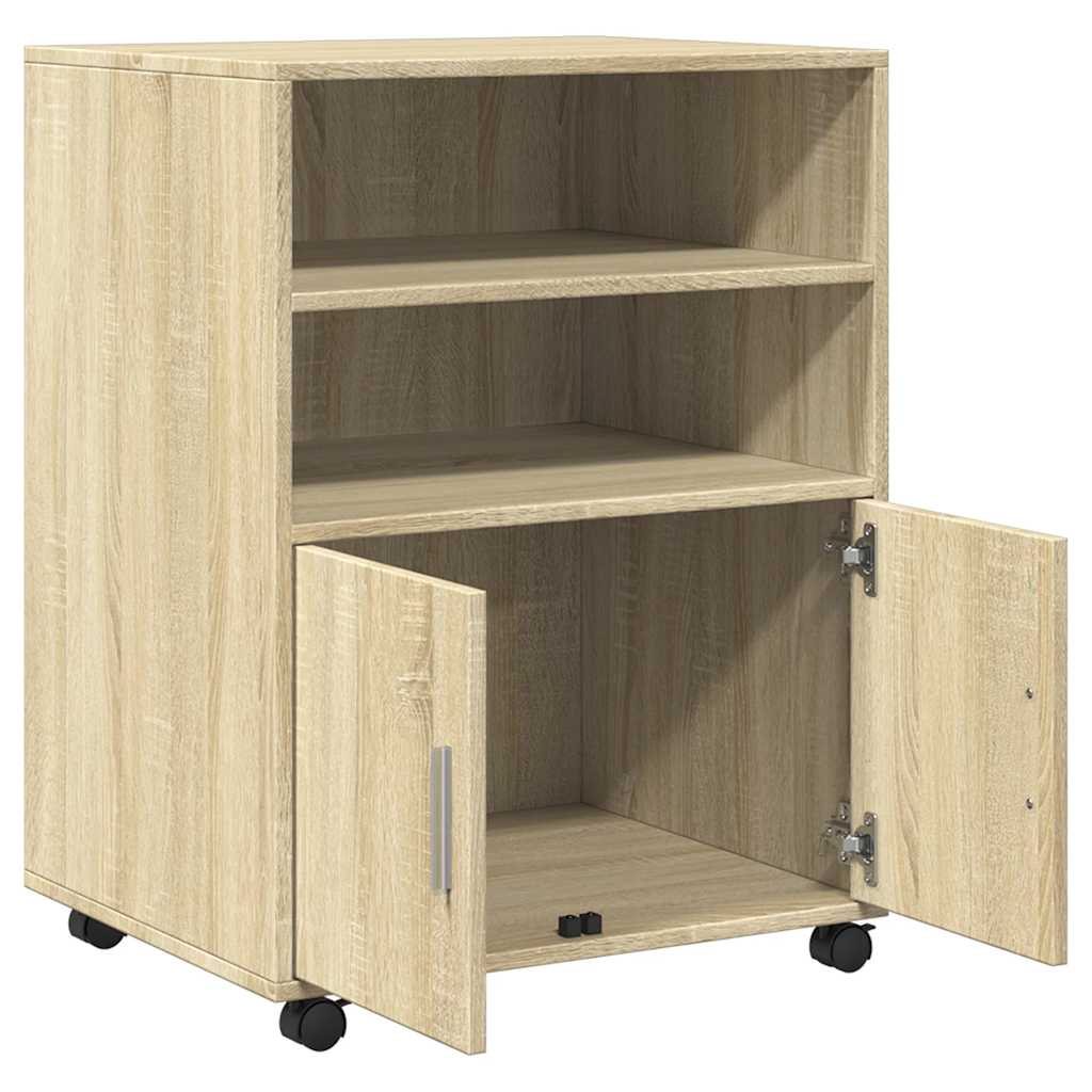 rullebord 55x40x91 cm konstrueret træ sonoma-eg