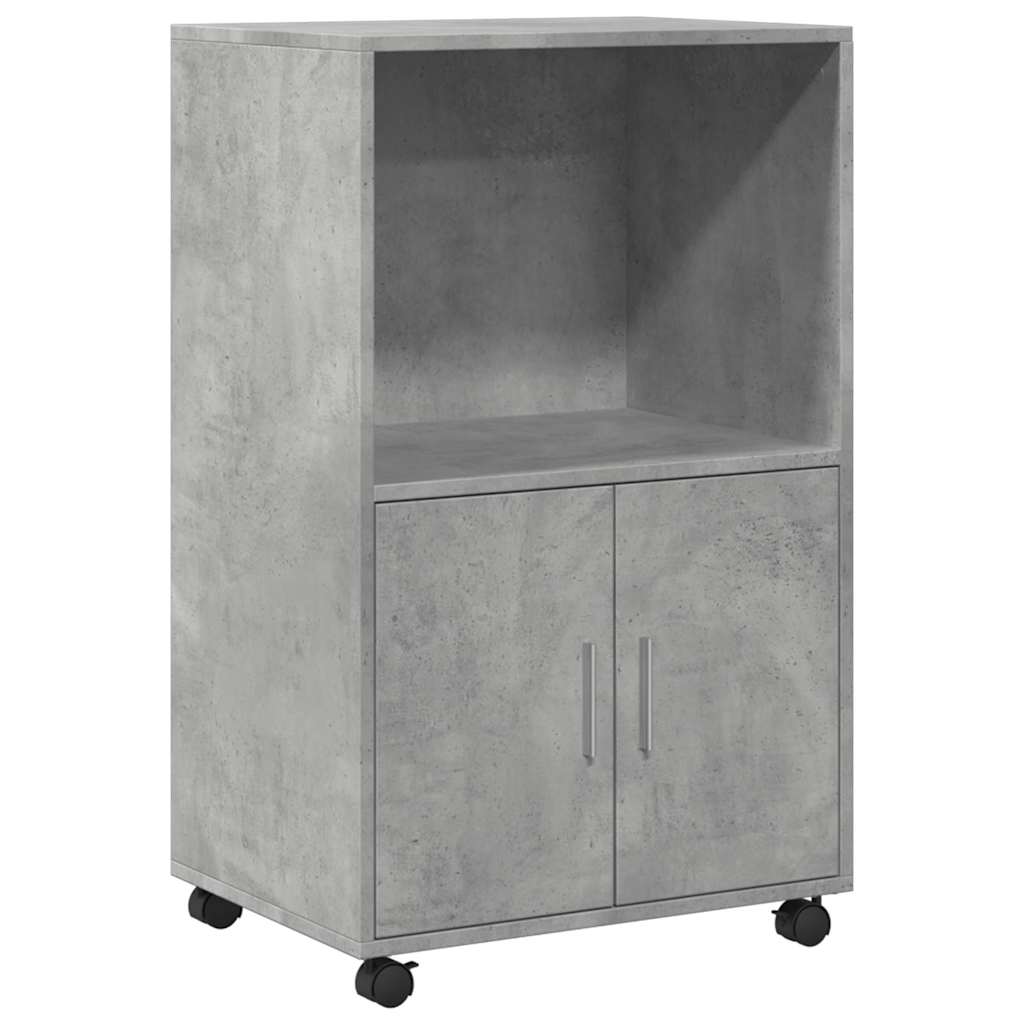 rullebord 55x40x91 cm konstrueret træ betongrå