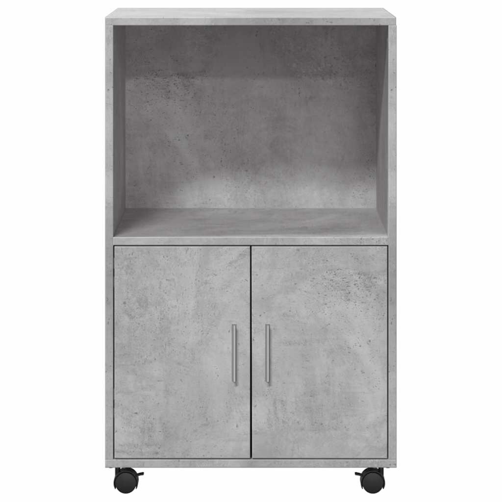 rullebord 55x40x91 cm konstrueret træ betongrå