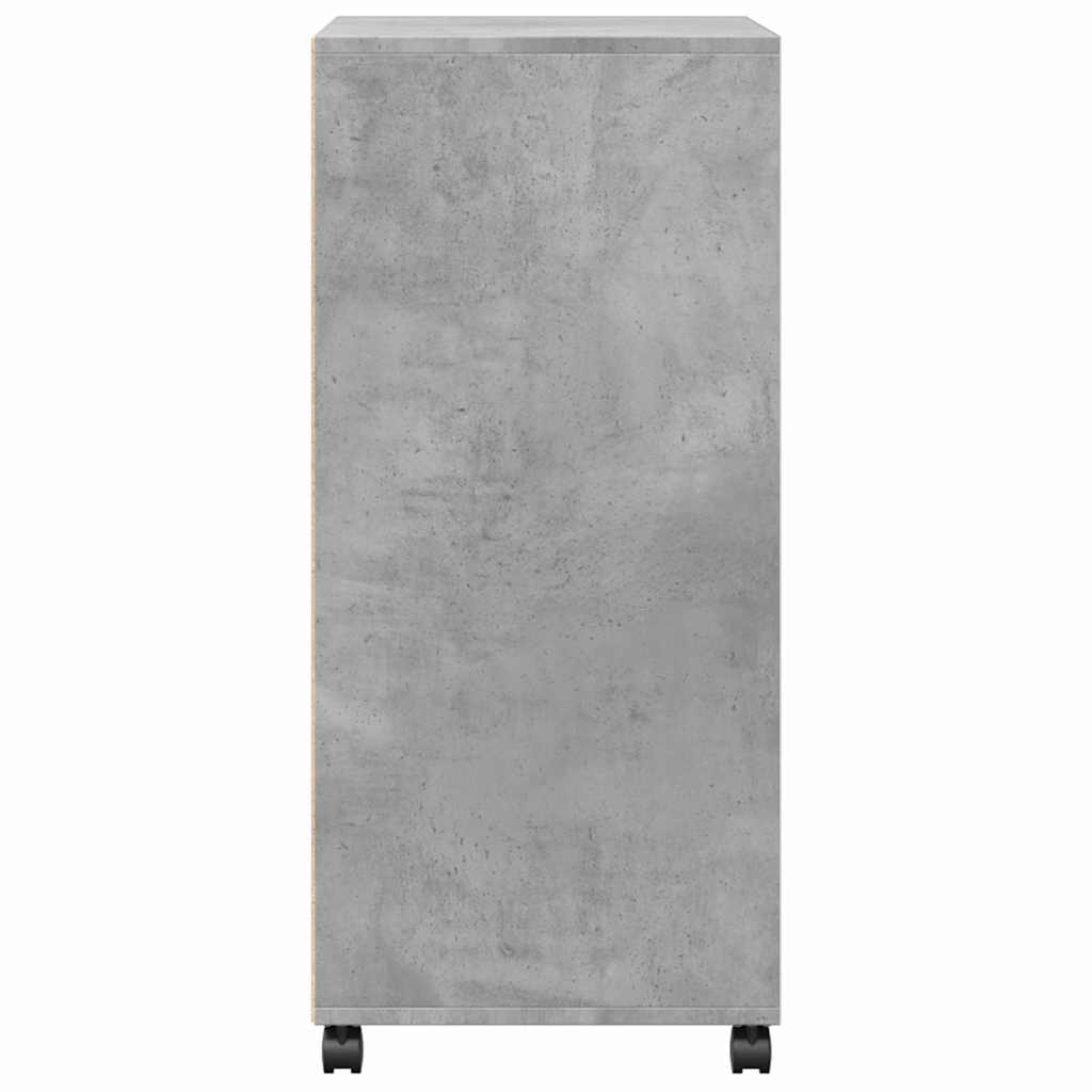rullebord 55x40x91 cm konstrueret træ betongrå