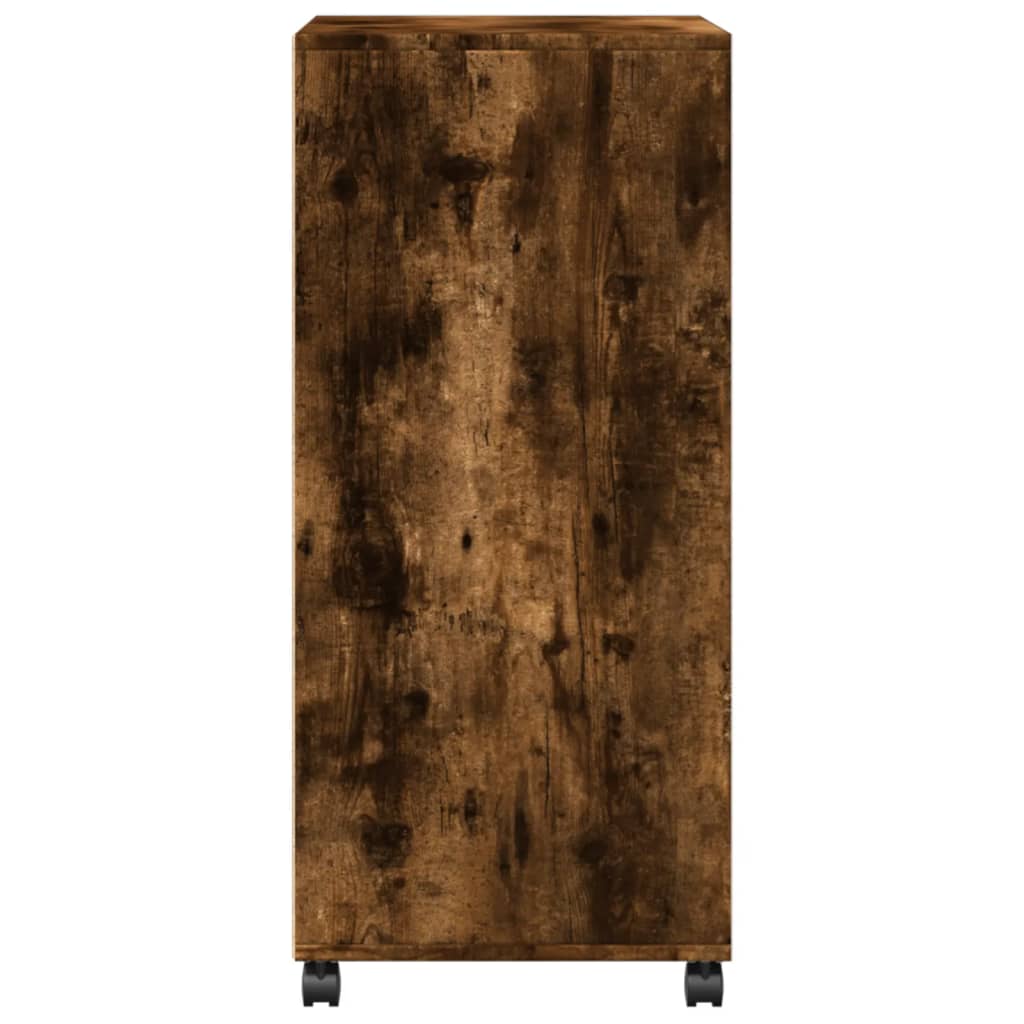 rullebord 55x40x91 cm konstrueret træ røget egetræsfarve