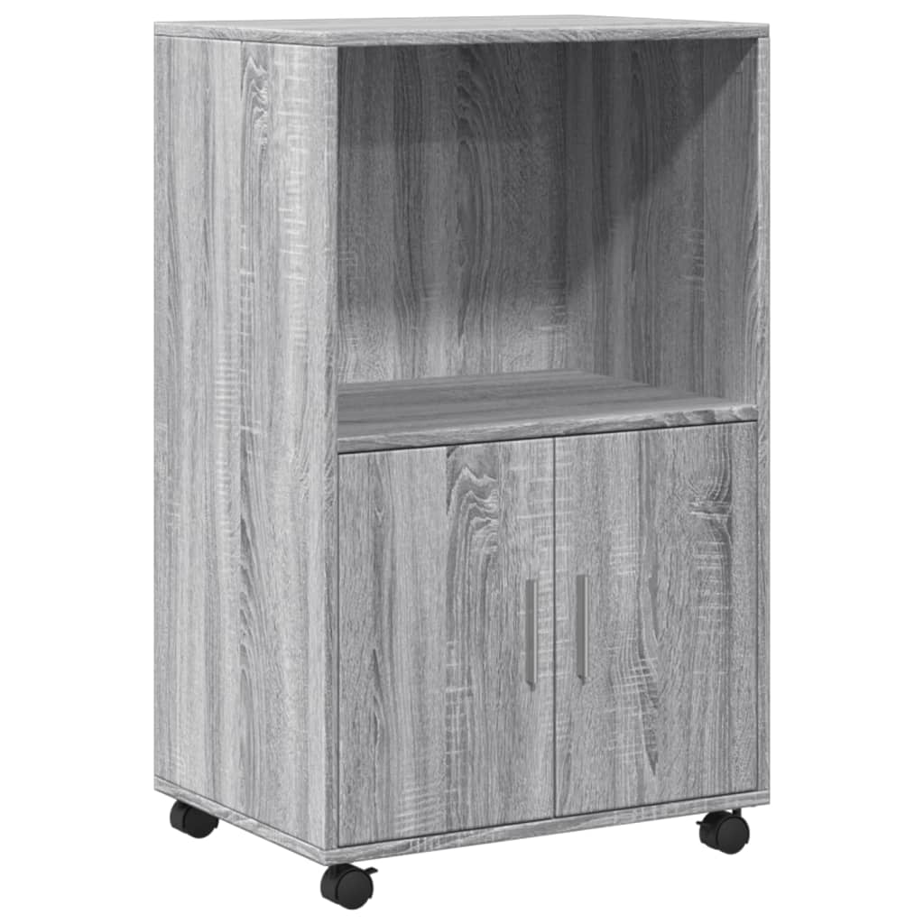 rullebord 55x40x91 cm konstrueret træ grå sonoma-eg