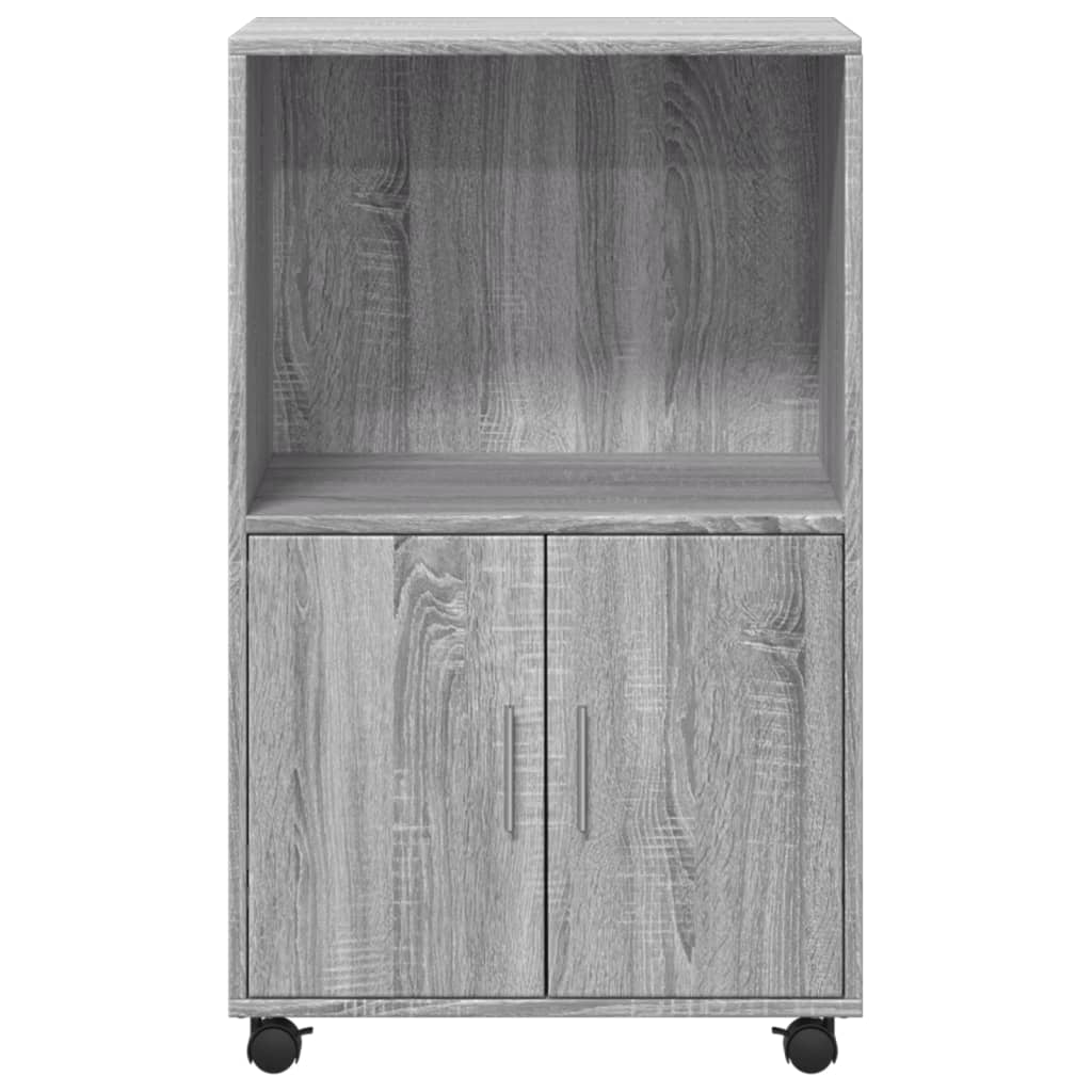 rullebord 55x40x91 cm konstrueret træ grå sonoma-eg