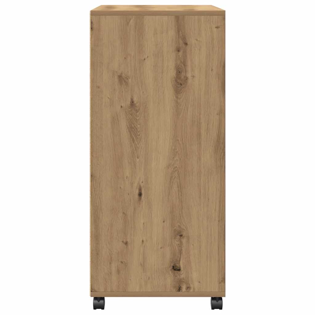 rullebord 55x40x91 cm konstrueret træ egetræsfarve