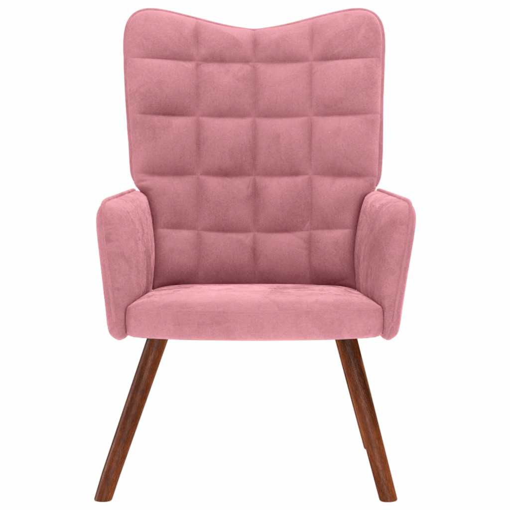 lænestol fløjl pink