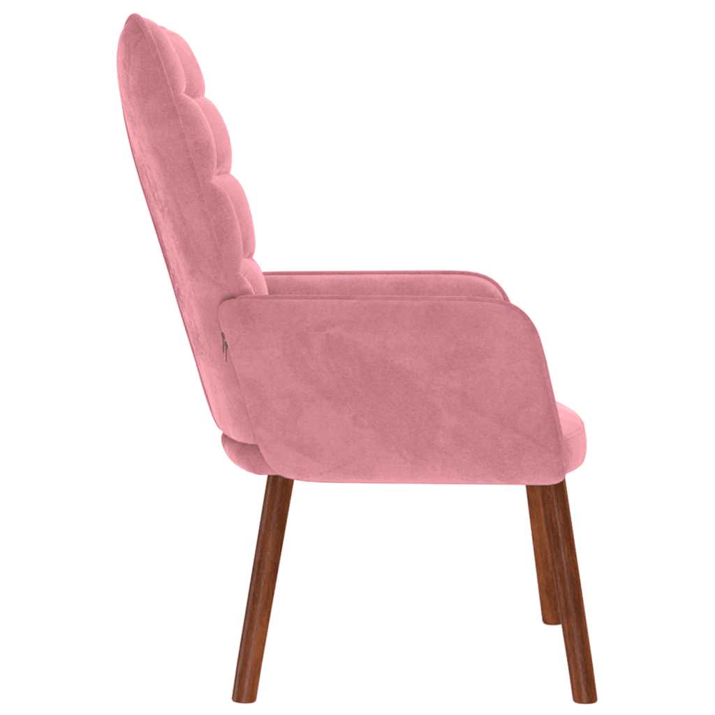 lænestol fløjl pink