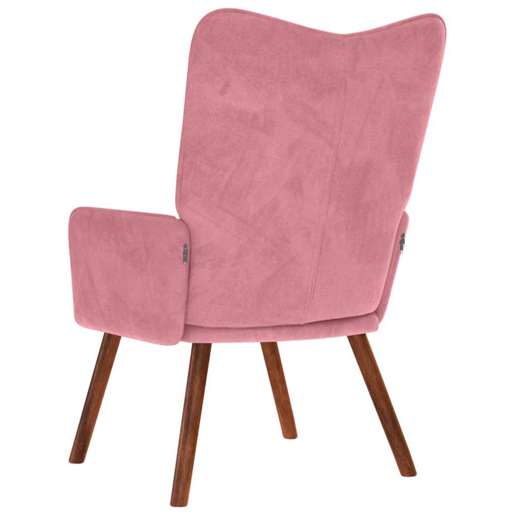 lænestol fløjl pink