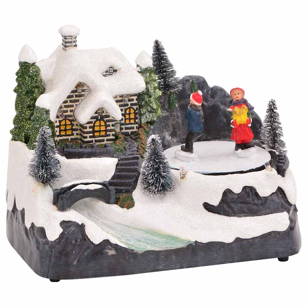 Mini Juleby 16 x 11,5 x 13 cm Plastik Flerfarvet