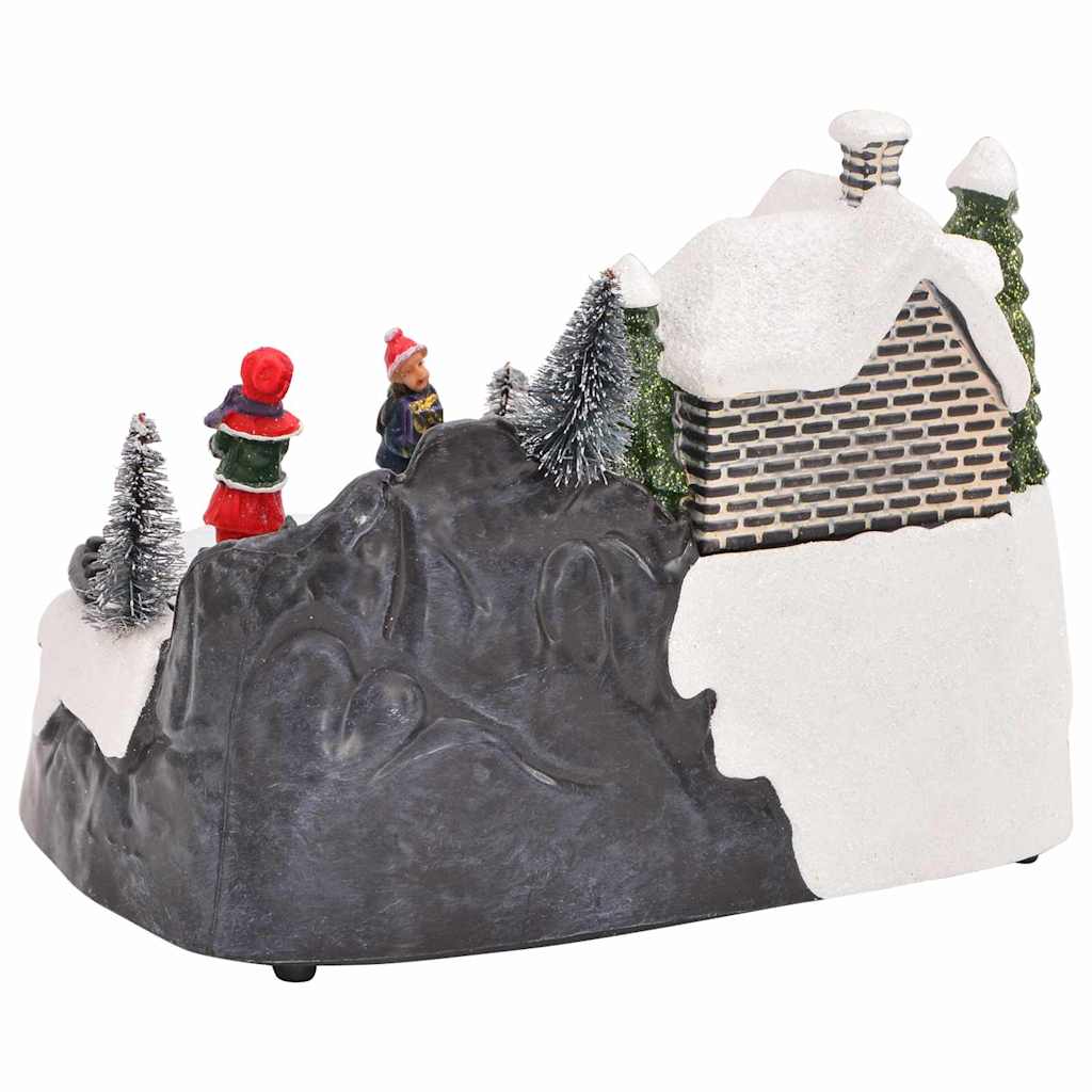 Mini Juleby 16 x 11,5 x 13 cm Plastik Flerfarvet