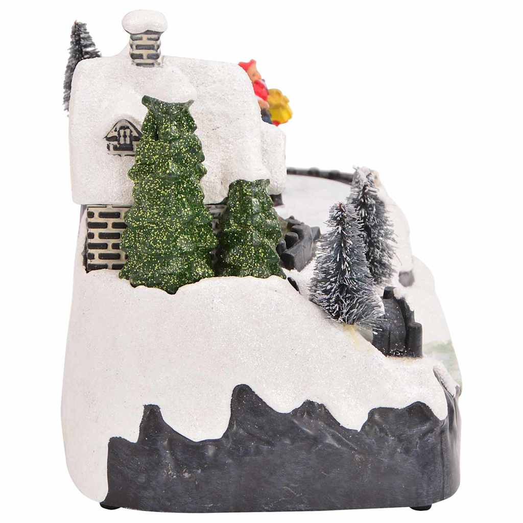 Mini Juleby 16 x 11,5 x 13 cm Plastik Flerfarvet