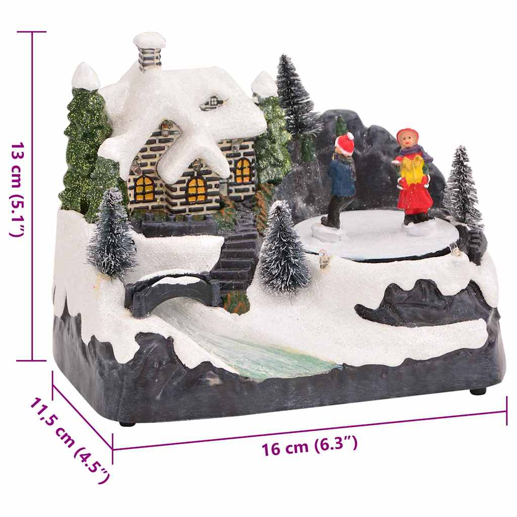 Mini Juleby 16 x 11,5 x 13 cm Plastik Flerfarvet