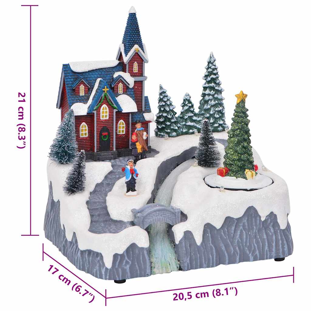 Julelandsby dekoration 20,5 x 17 x 21 cm Plastik Flerfarvet