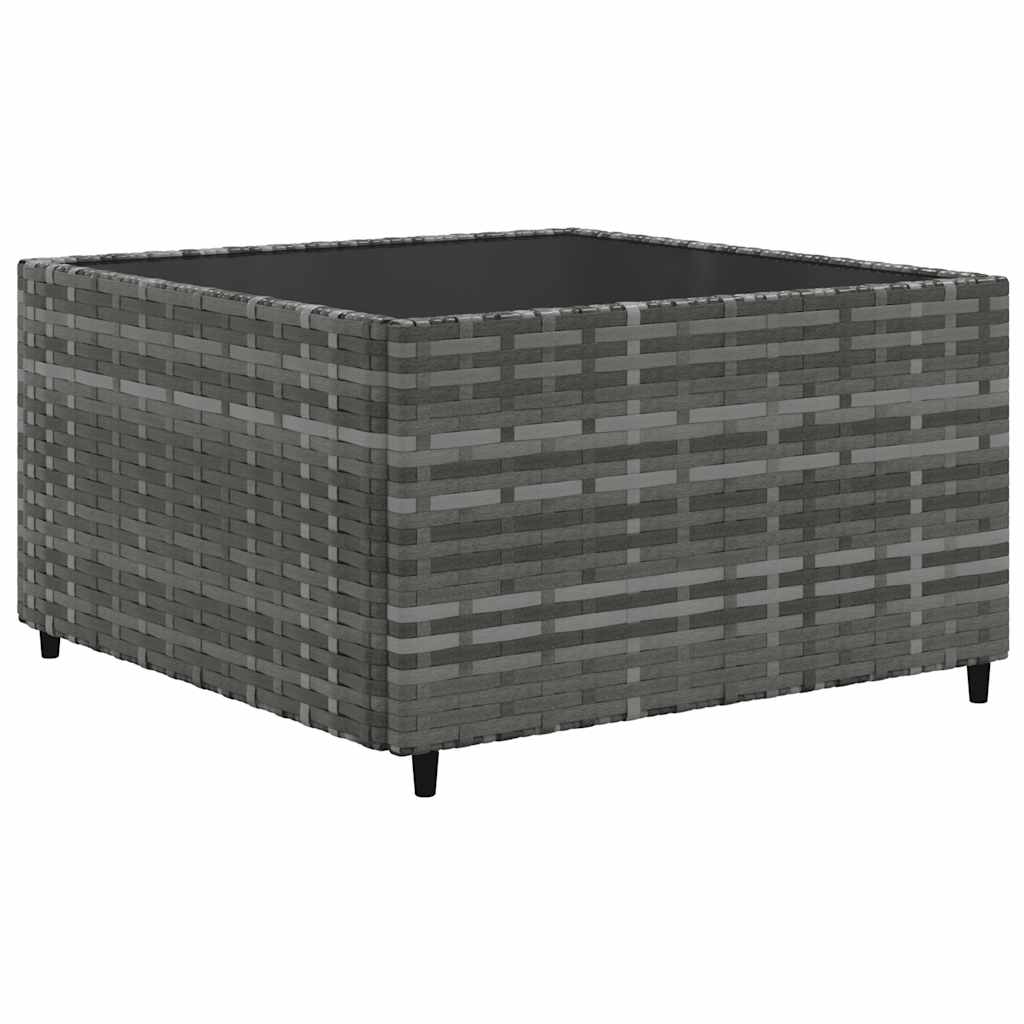 loungesæt til haven 9 dele med hynder polyrattan grå