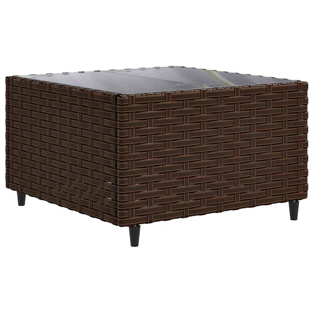 loungesæt til haven 9 dele med hynder polyrattan brun