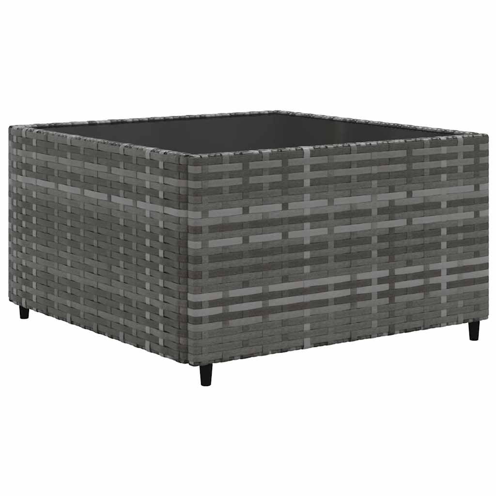 loungesæt til haven 9 dele med hynder polyrattan grå