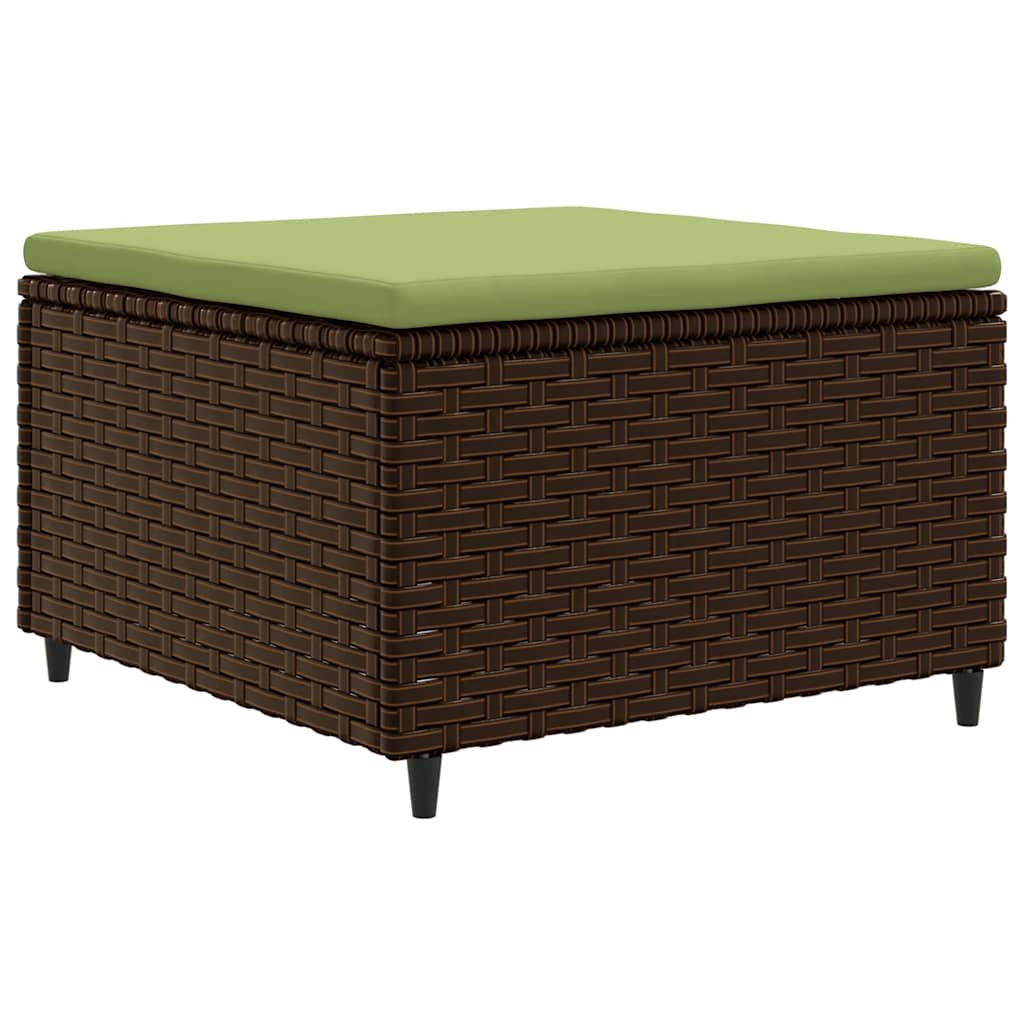 loungesæt til haven 8 dele med hynder polyrattan brun