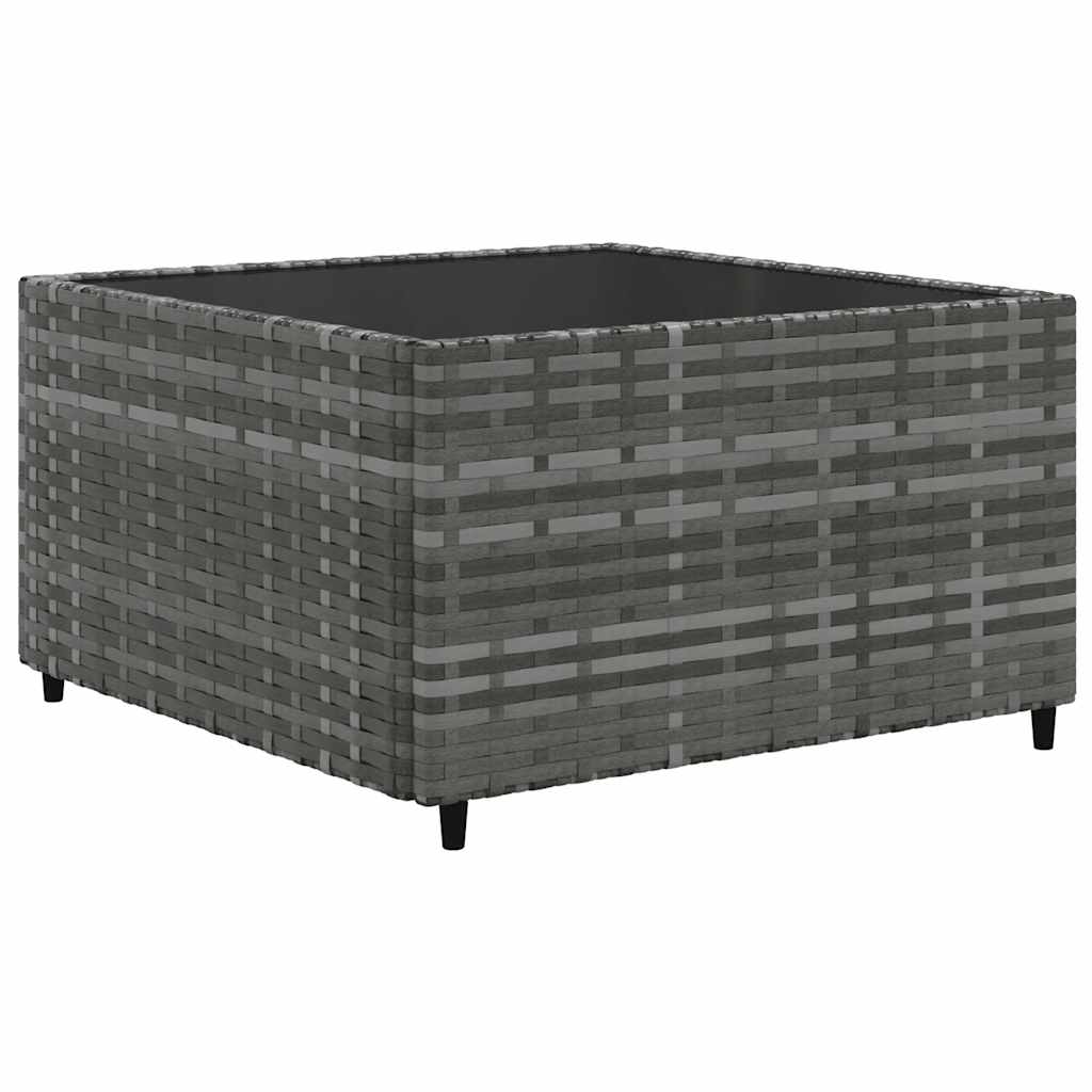 loungesæt til haven 8 dele med hynder polyrattan grå