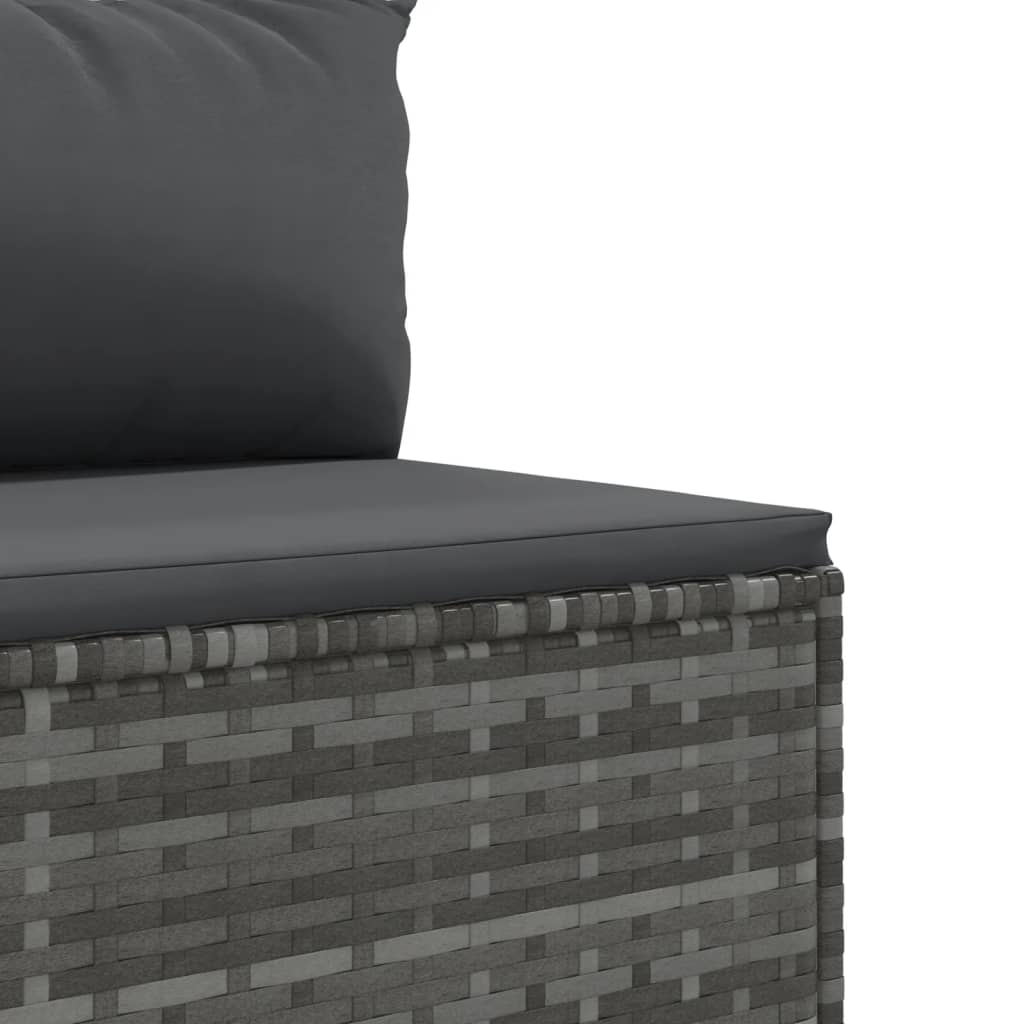 sofasæt til haven 9 dele med hynder polyrattan grå