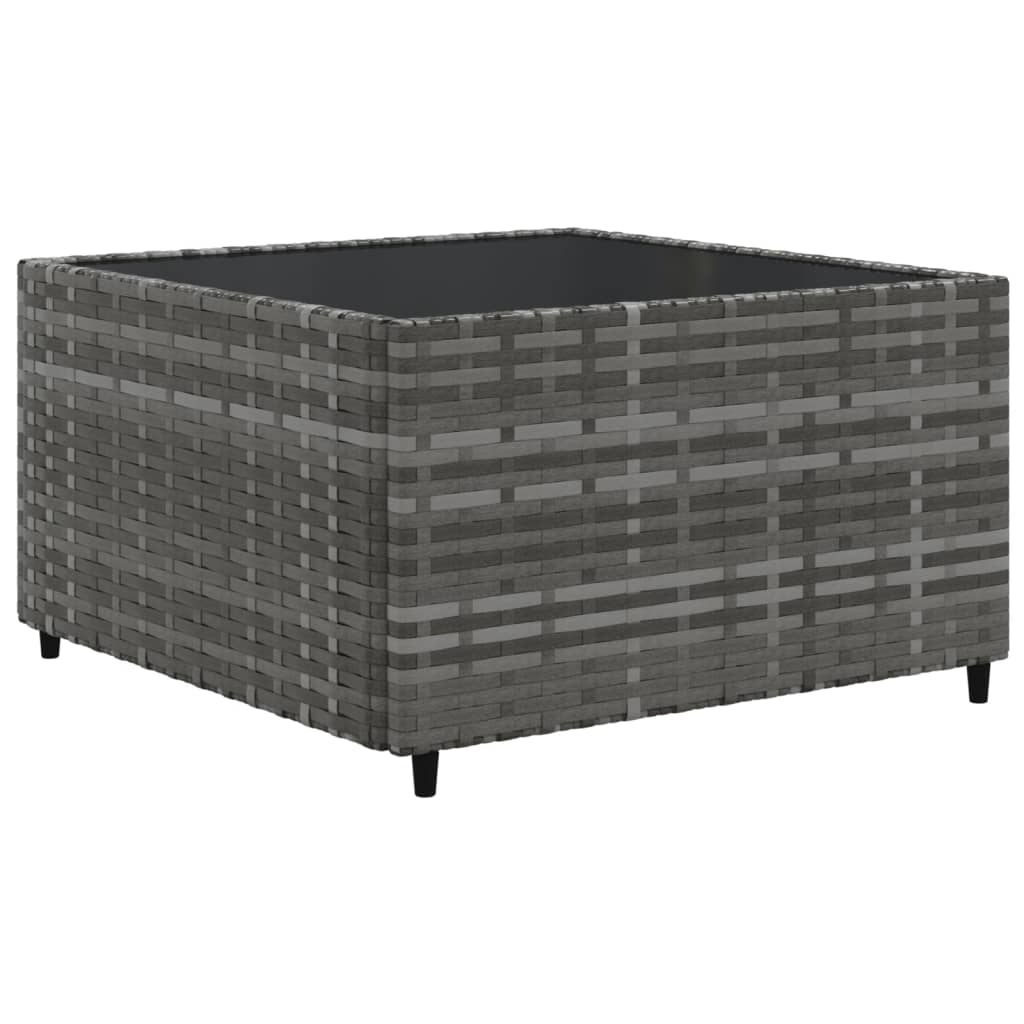 loungesæt til haven 11 dele med hynder polyrattan grå