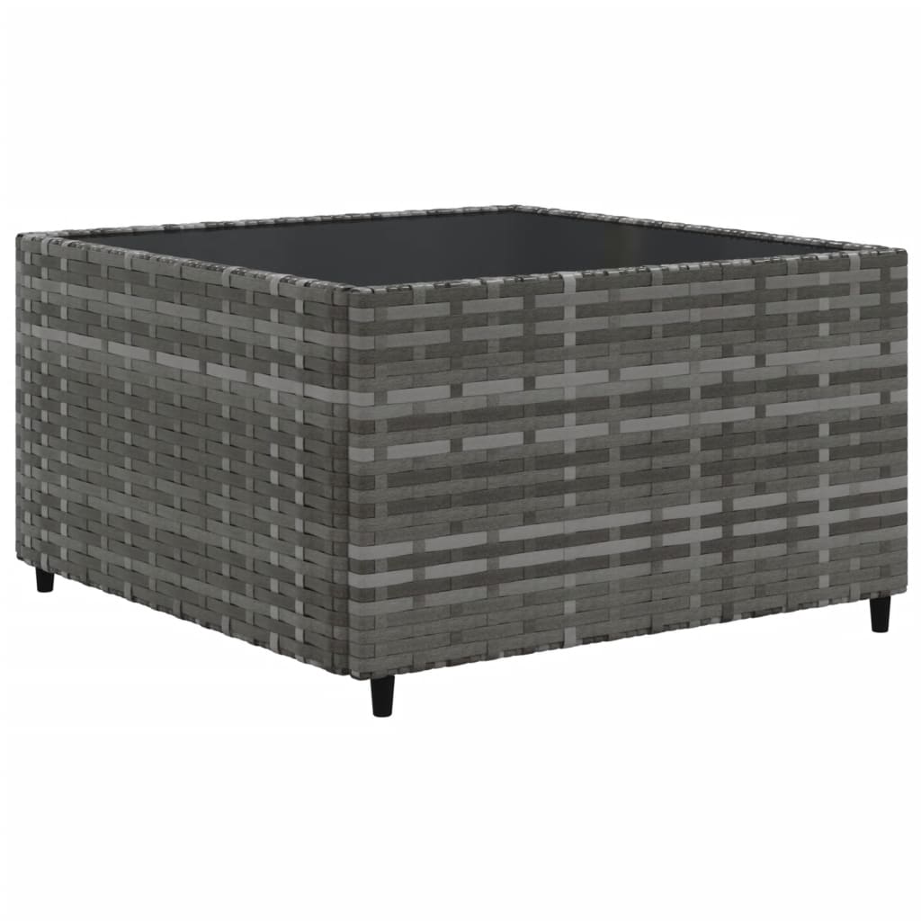 loungesæt til haven 11 dele med hynder polyrattan grå