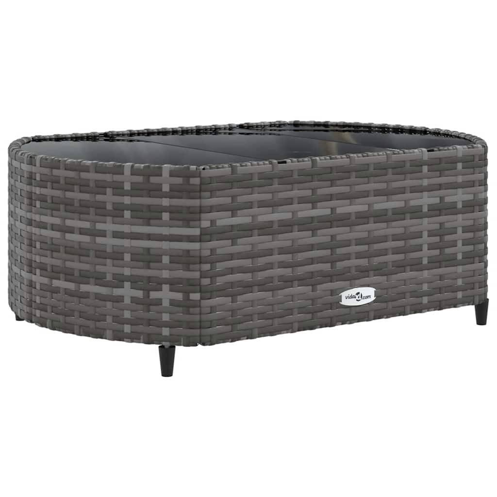 sofasæt 5 dele med hynder polyrattan grå