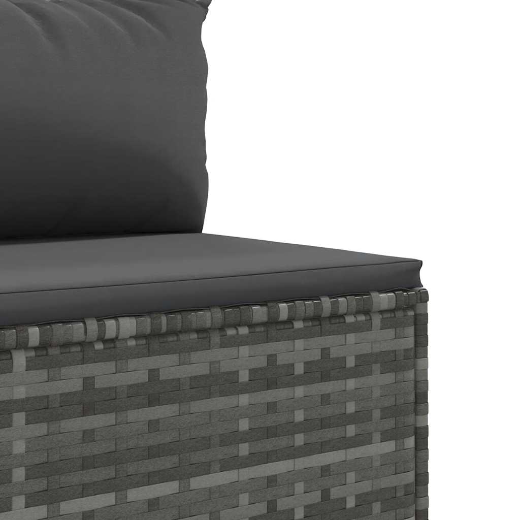 sofasæt til haven 8 dele med hynder polyrattan grå