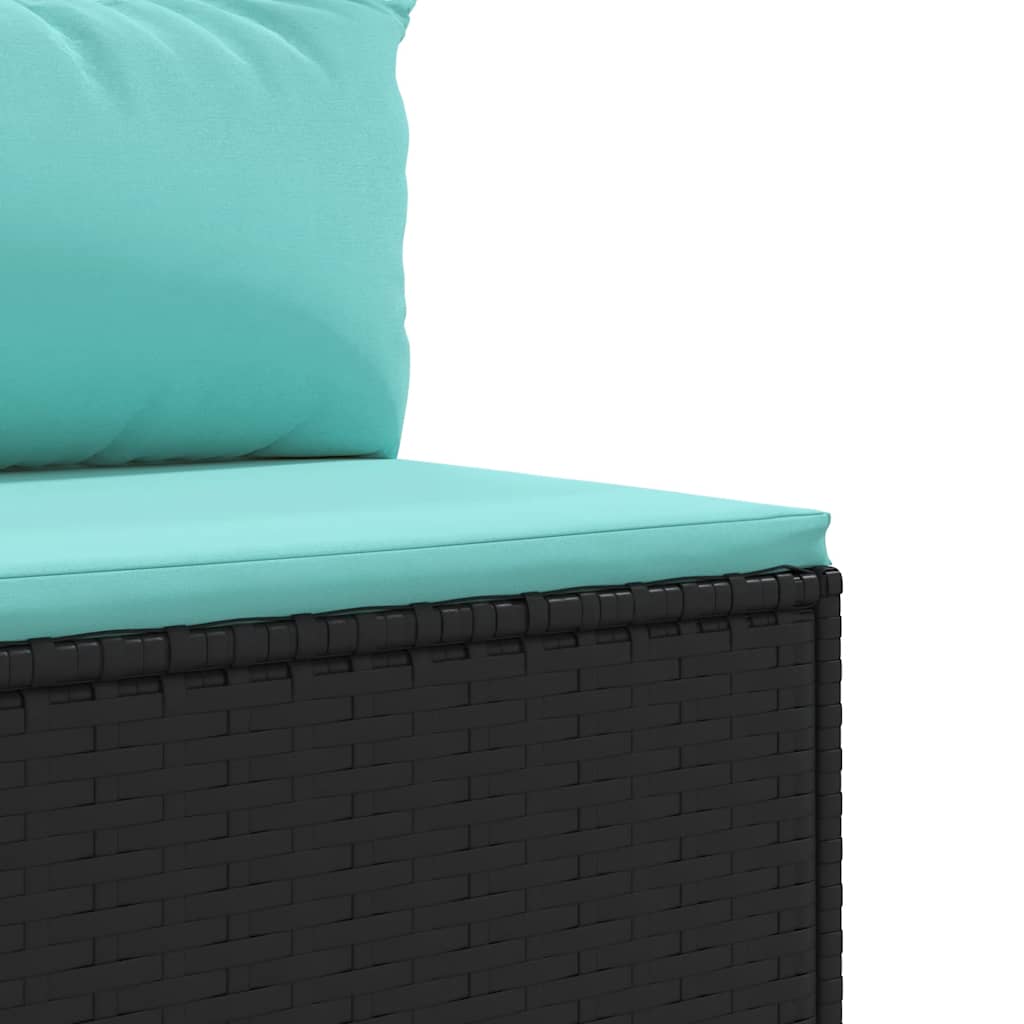 sofasæt til haven 8 dele med hynder polyrattan sort