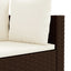 sofasæt til haven 6 dele med hynder polyrattan brun