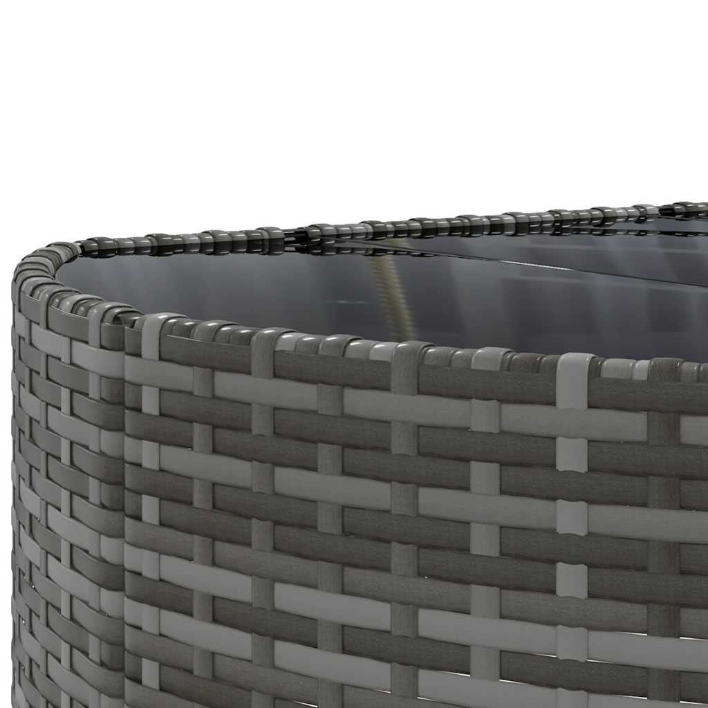 sofasæt til haven 10 dele med hynder polyrattan grå