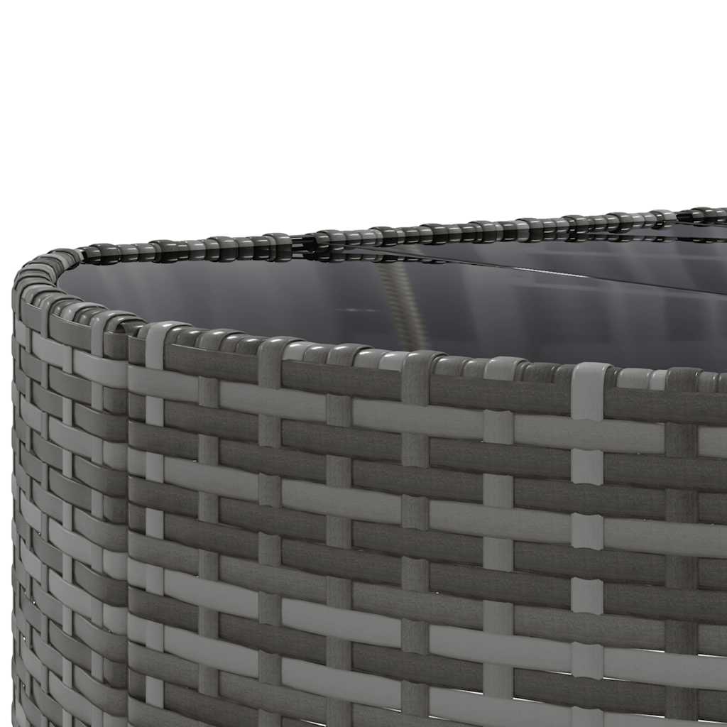 sofasæt til haven 10 dele med hynder polyrattan grå