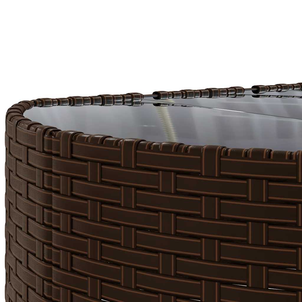 sofasæt til haven 10 dele med hynder polyrattan brun
