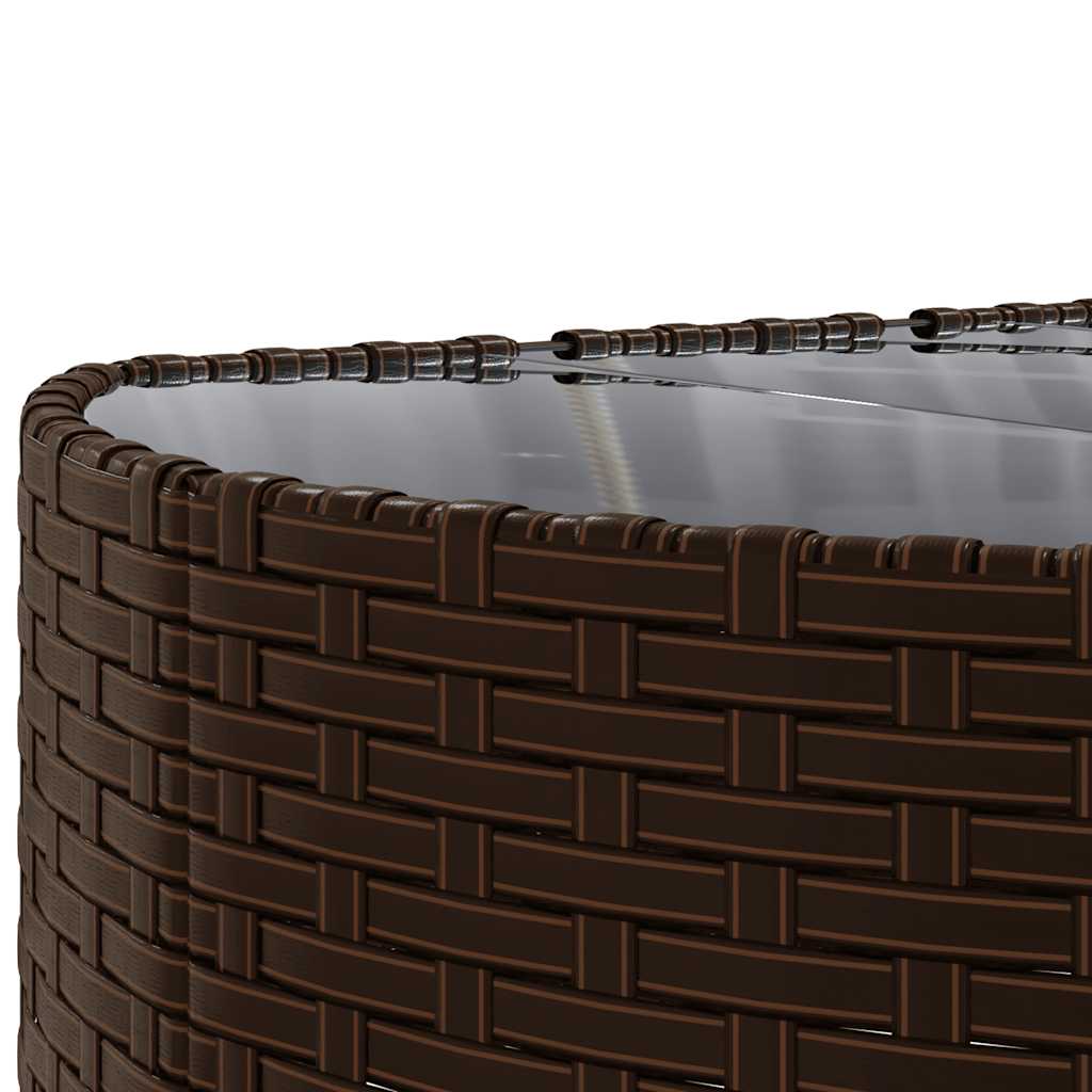 sofasæt til haven 10 dele med hynder polyrattan brun