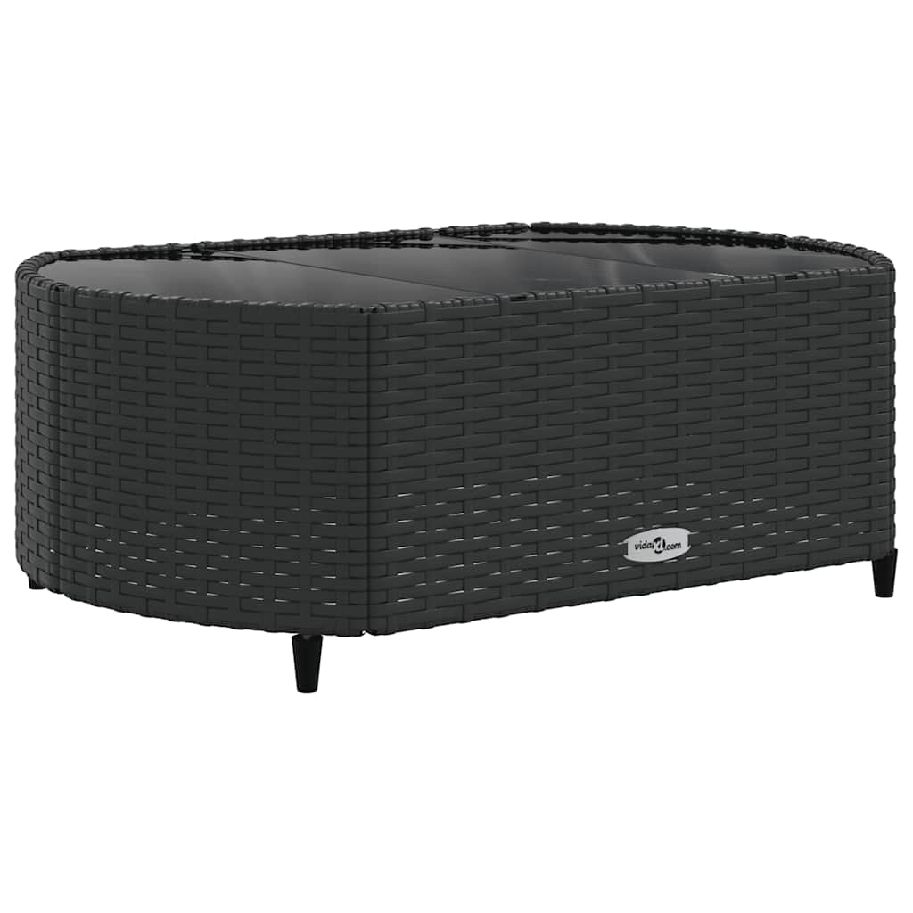sofasæt til haven 6 dele med hynder polyrattan sort