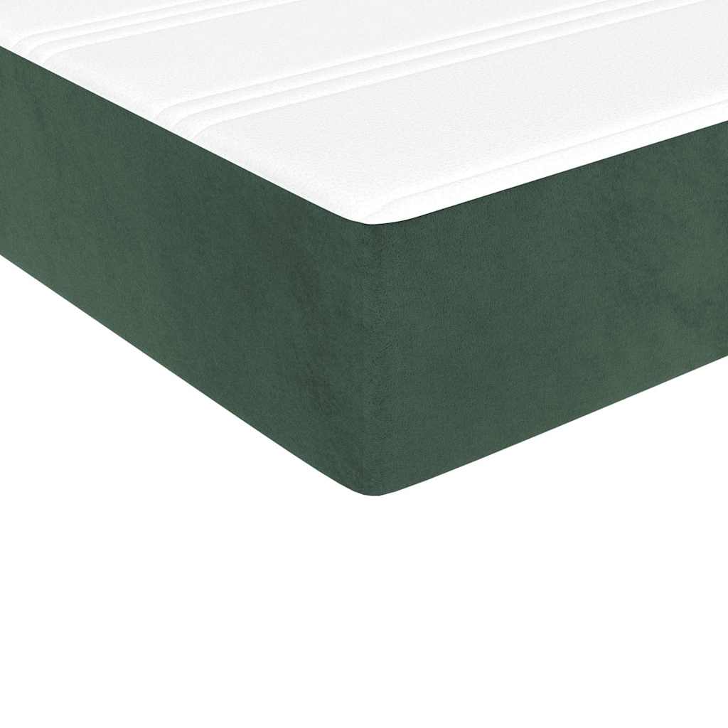 Madras med pocketfjedre 90 x 220 x 20 cm Mørkegrøn
