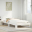 sengeramme uden madras 100x200 cm massivt fyrretræ hvid