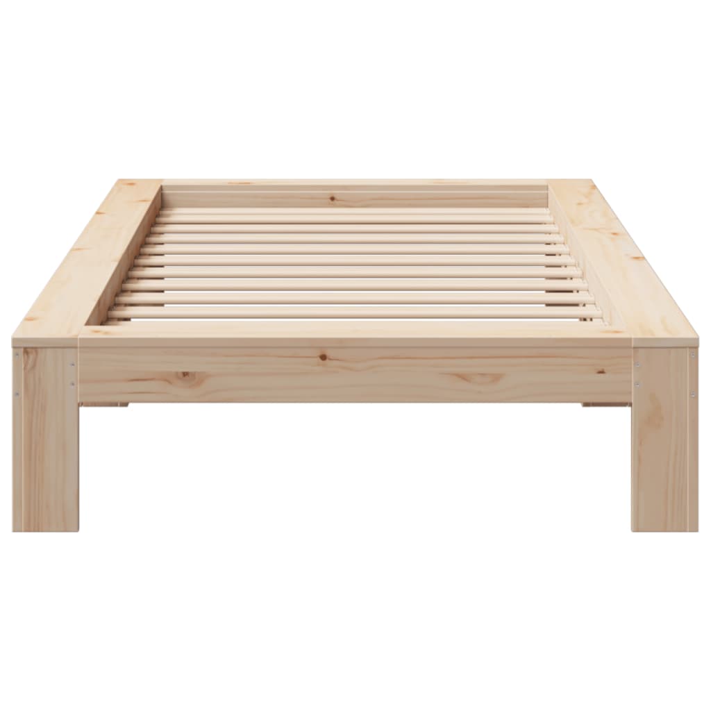 sengeramme uden madras 90x190 cm massivt fyrretræ