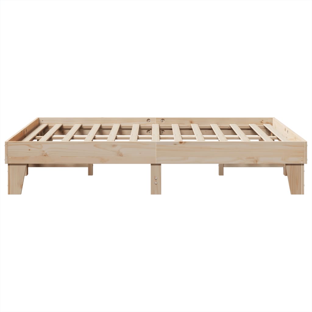 sengeramme uden madras 150x200 cm massivt fyrretræ