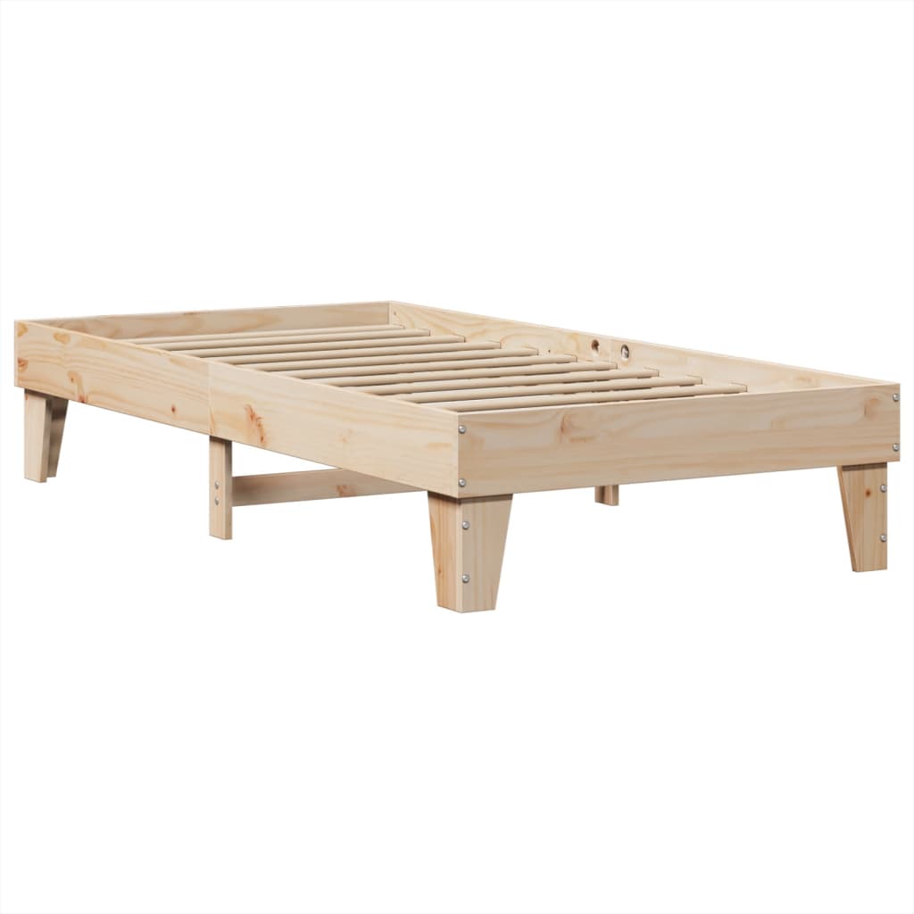 sengeramme uden madras 90x190 cm massivt fyrretræ