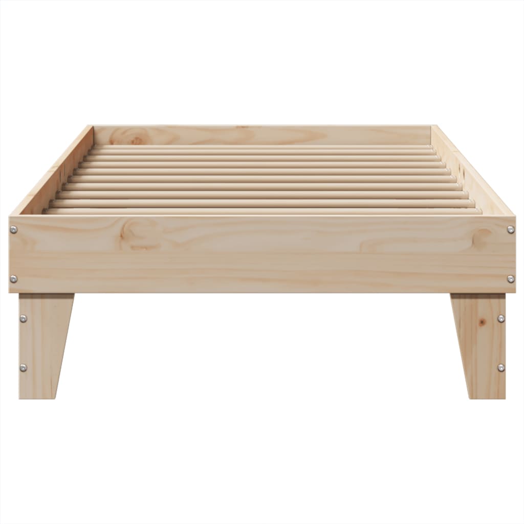 sengeramme uden madras 90x190 cm massivt fyrretræ