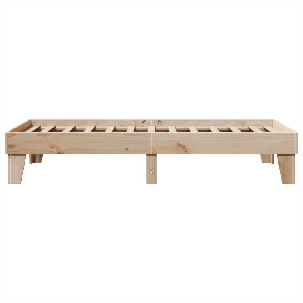 sengeramme uden madras 90x190 cm massivt fyrretræ